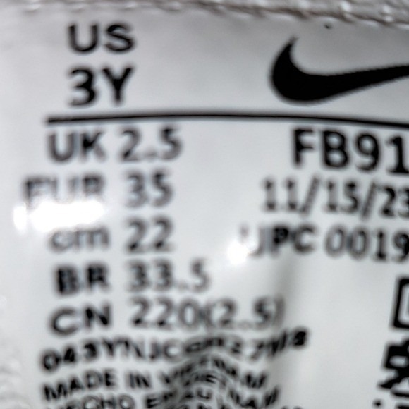 Nike White and Pink Chunky Sneakers Size 3Y Used Review ALL pics - Picture 10 of 10